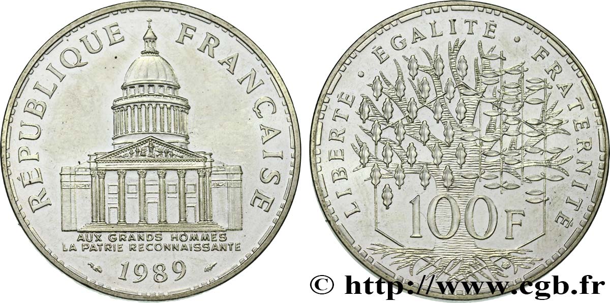 100 francs Panthéon 1989  F.451/9 SUP62 