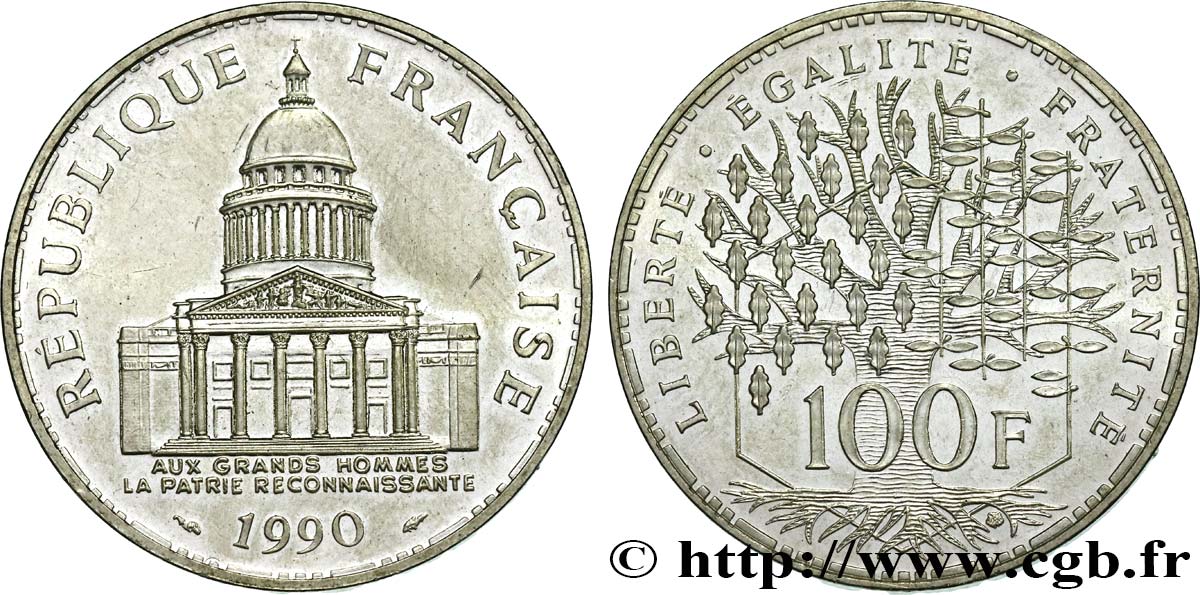 100 francs Panthéon 1990  F.451/10 SUP+ 