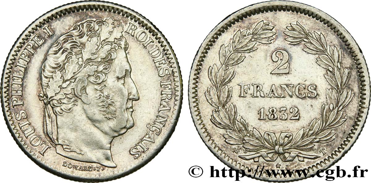 2 francs Louis-Philippe 1832 Nantes F.260/15 TTB+ 