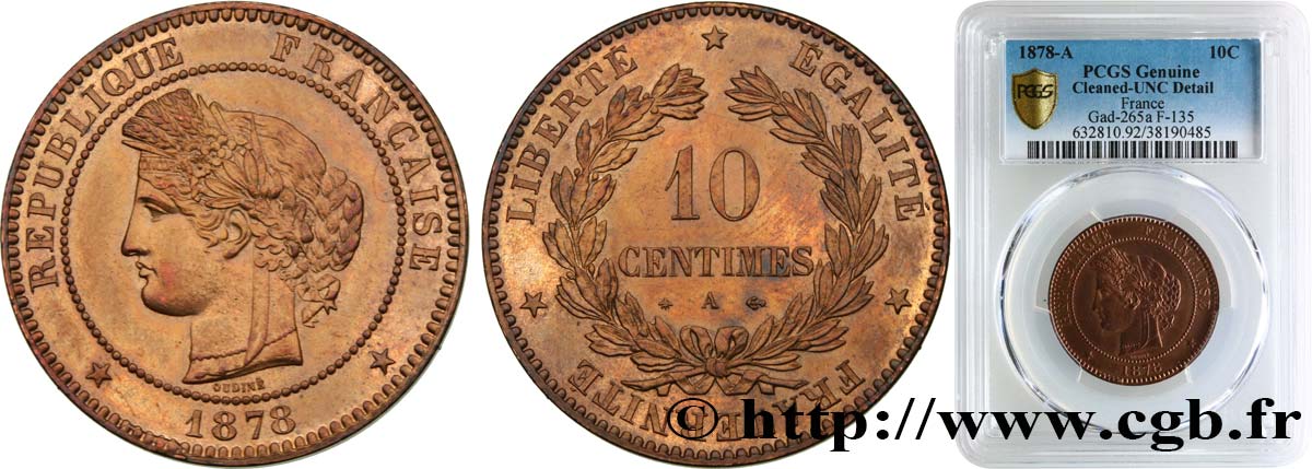 10 centimes Cérès 1878 Paris F.135/20 SC 