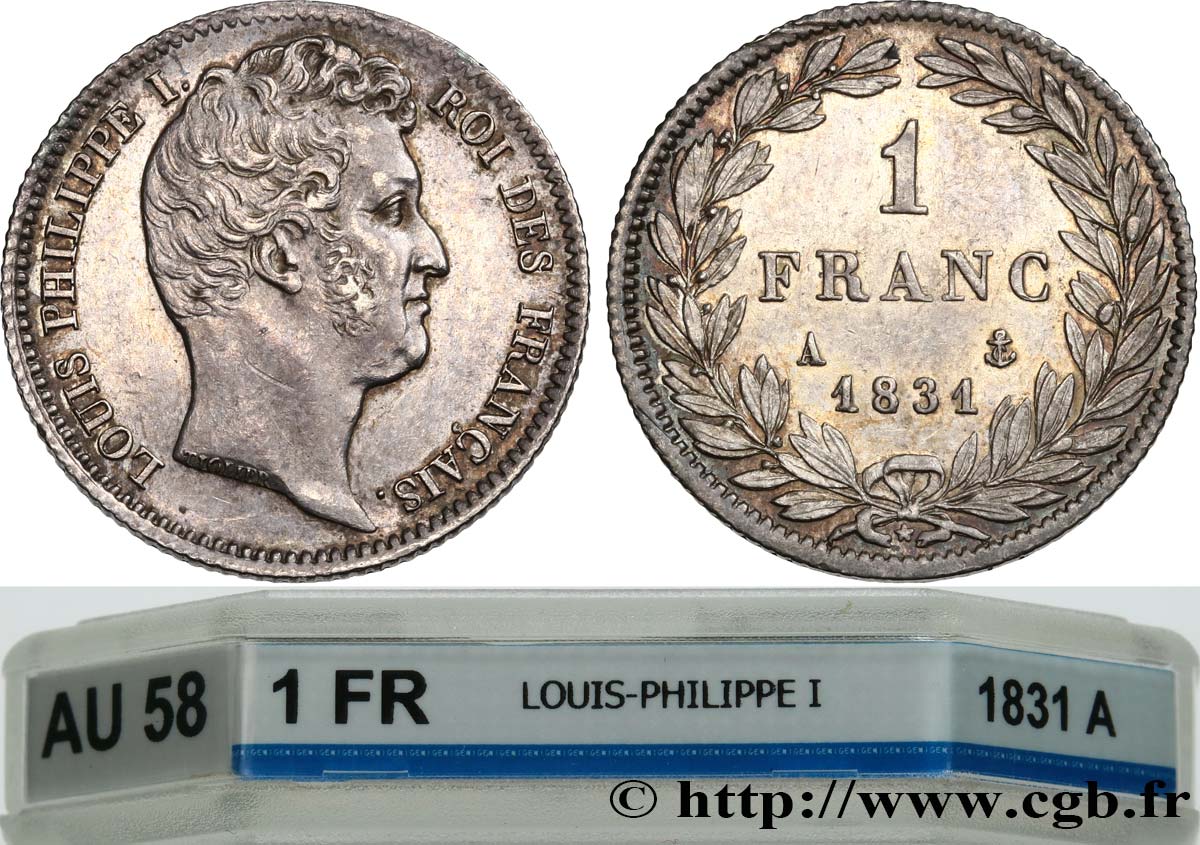 1 franc Louis-Philippe, tête nue 1831 Paris F.209/1 SUP58 GENI