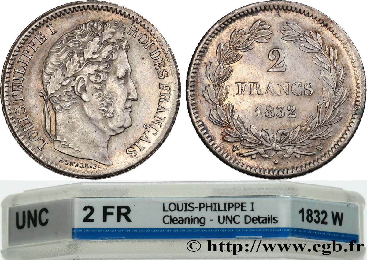 2 francs Louis-Philippe 1832 Lille F.260/16 MS GENI
