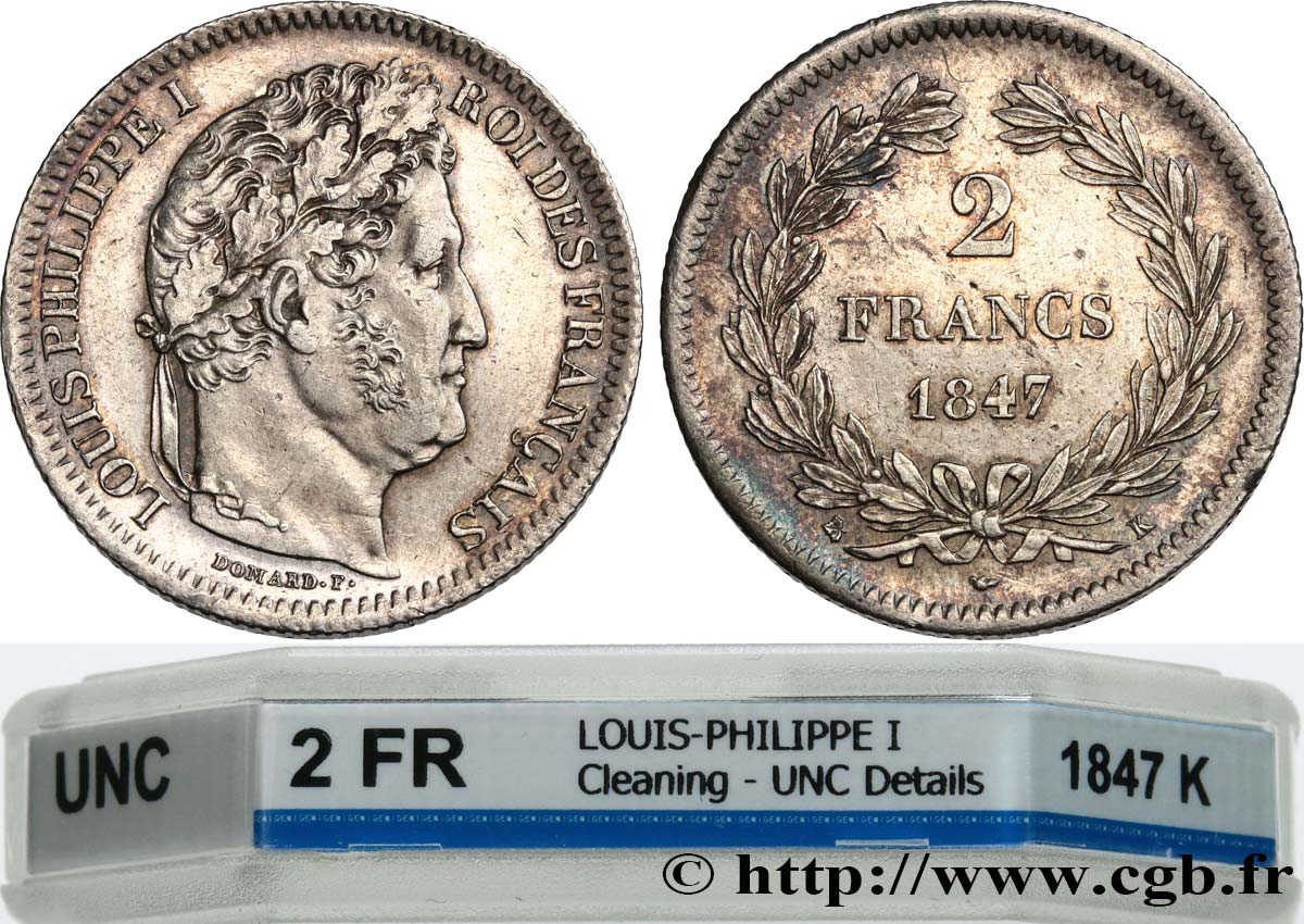 2 francs Louis-Philippe 1847 Bordeaux F.260/114 MS GENI
