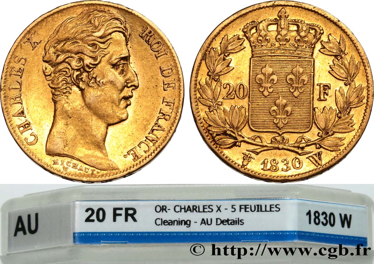 20 francs or Charles X 1830 Lille F.521/7 SUP GENI