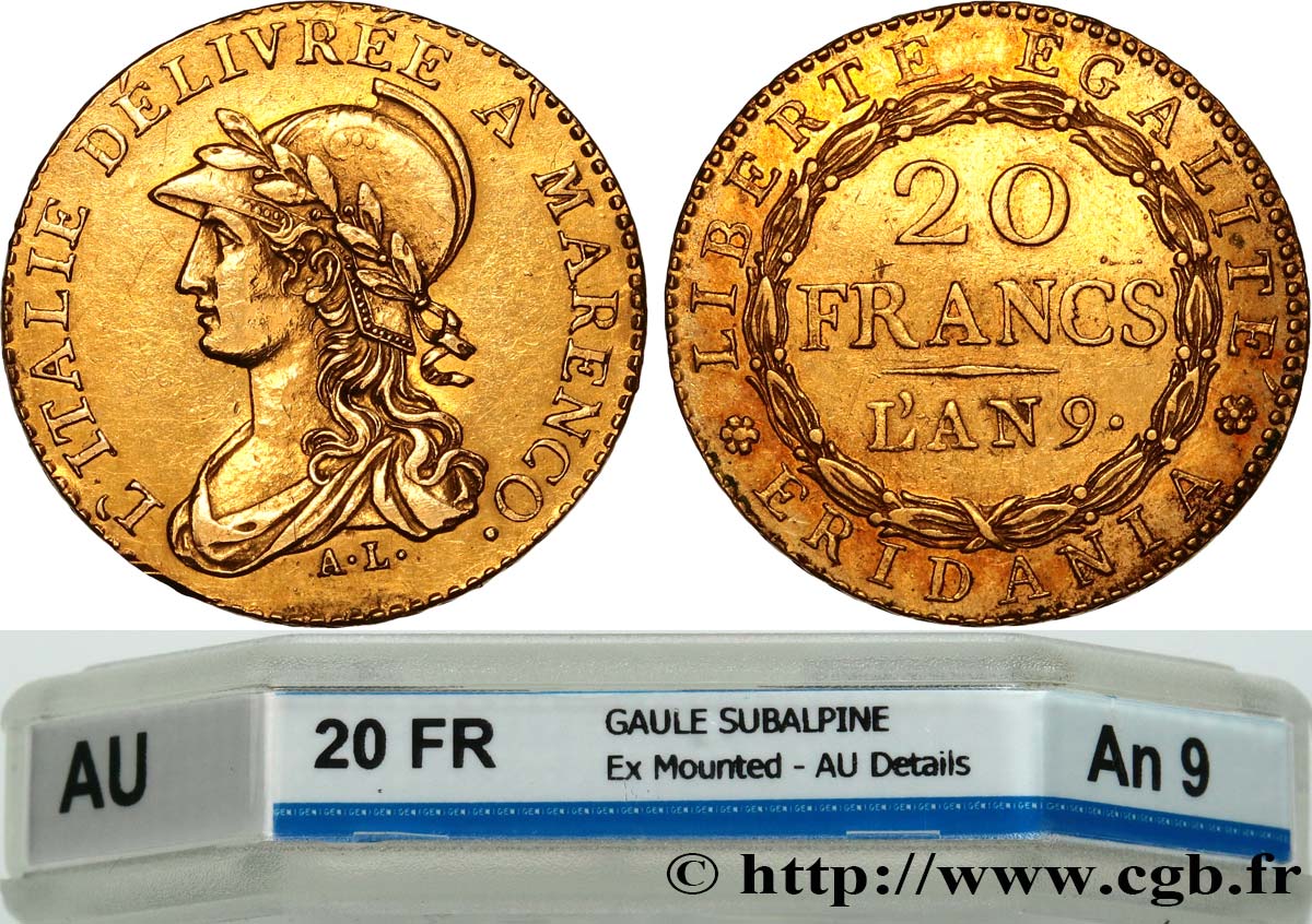 20 francs Marengo 1801 Turin VG.842  TTB+ GENI