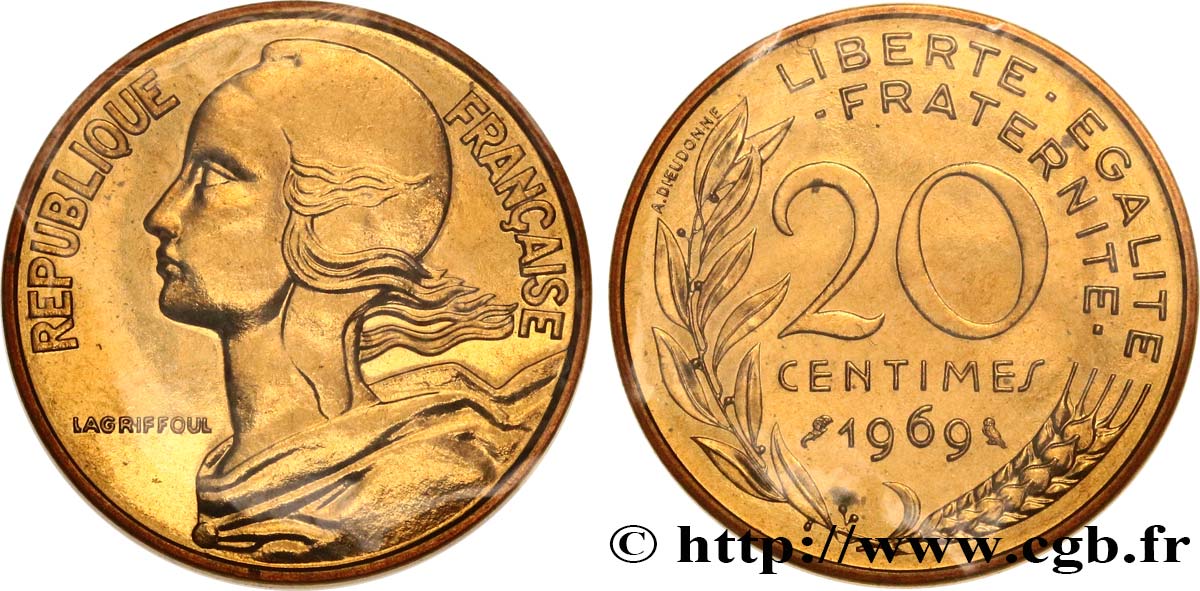 20 centimes Marianne 1969 Paris F.156/9 MS 