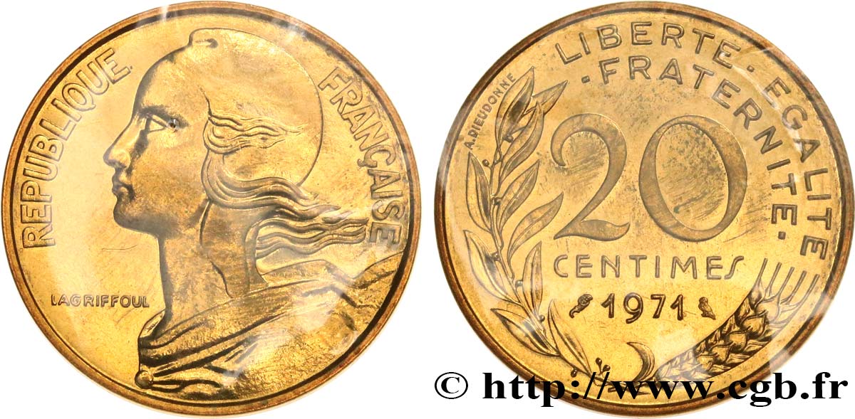 20 centimes Marianne 1971 Paris F.156/11 MS 