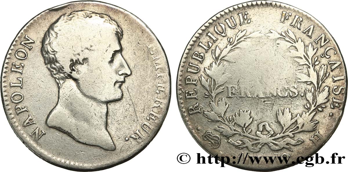 5 francs Napoléon Empereur, type intermédiaire 1804 La Rochelle F.302/4 fS 
