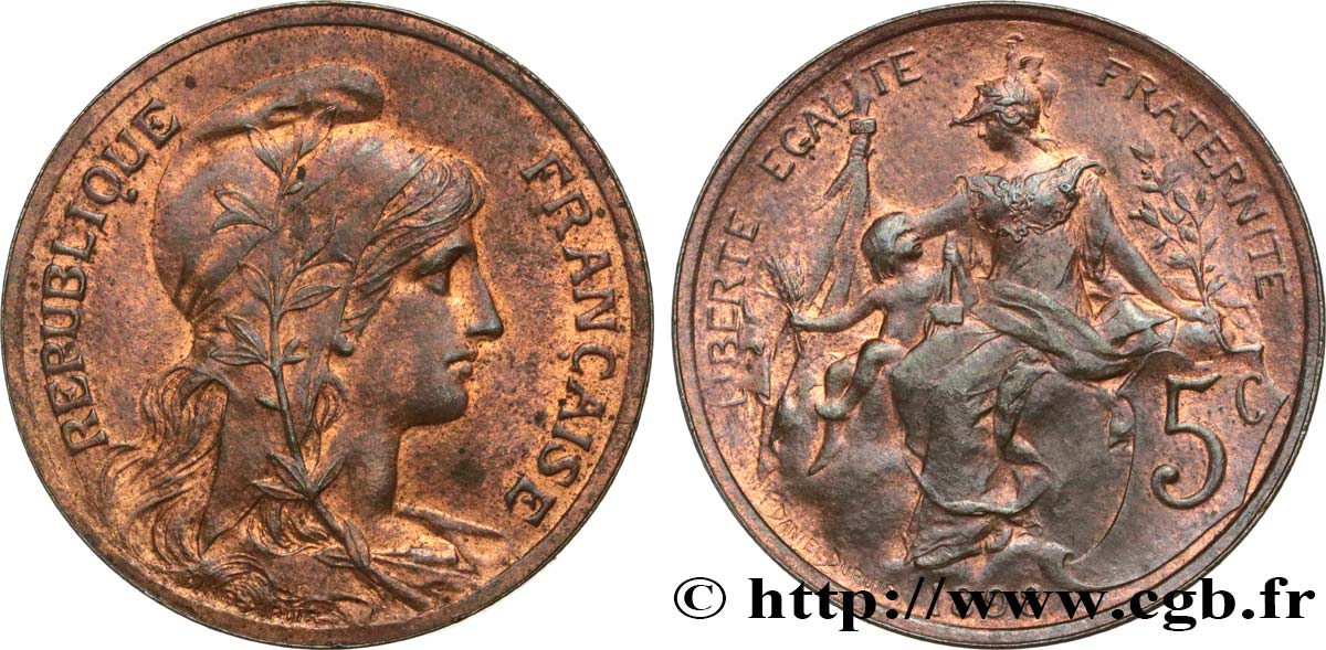 5 centimes Daniel-Dupuis 1898  F.119/5 SPL62 