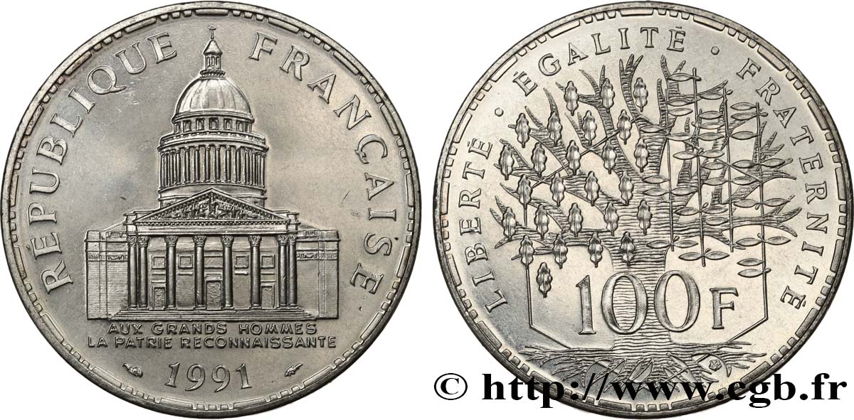 100 francs Panthéon 1991  F.451/11 SPL63 