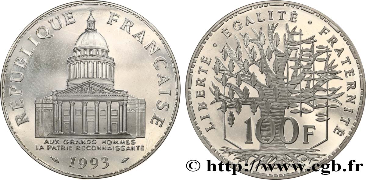 100 francs Panthéon, BE (Belle Épreuve) 1993  F.451/14 VZ+ 