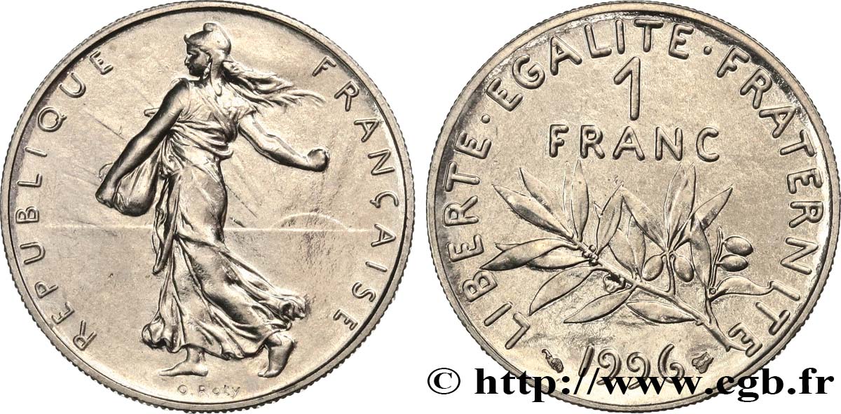 1 franc Semeuse, nickel 1996 Pessac F.226/44 fST64 