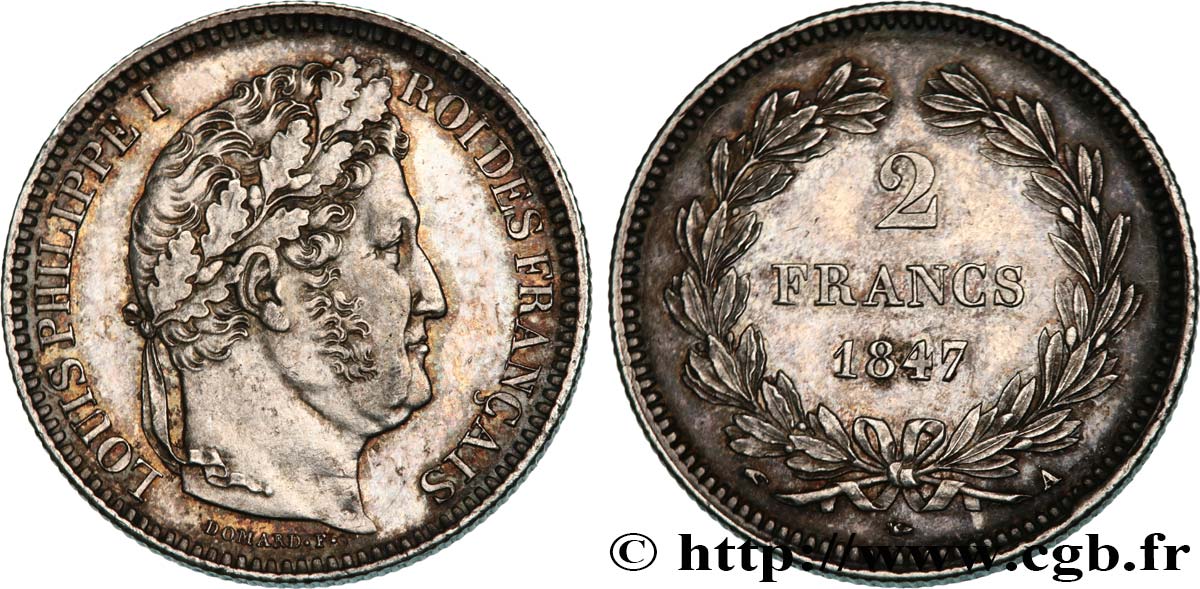 2 francs Louis-Philippe 1847 Paris F.260/112 SPL+ 