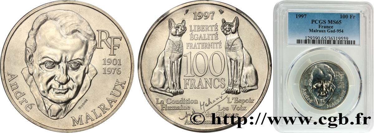 100 francs Malraux 1997  F.465/2 ST65 PCGS