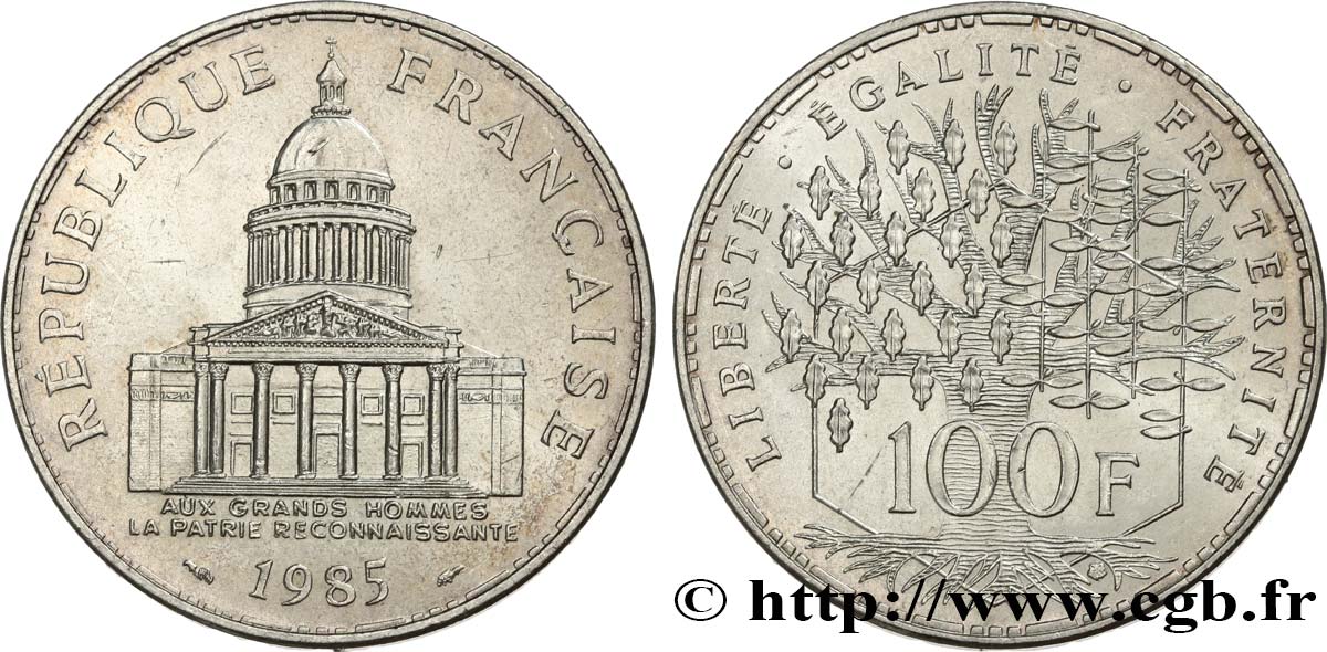 100 francs Panthéon 1985  F.451/5 AU58 