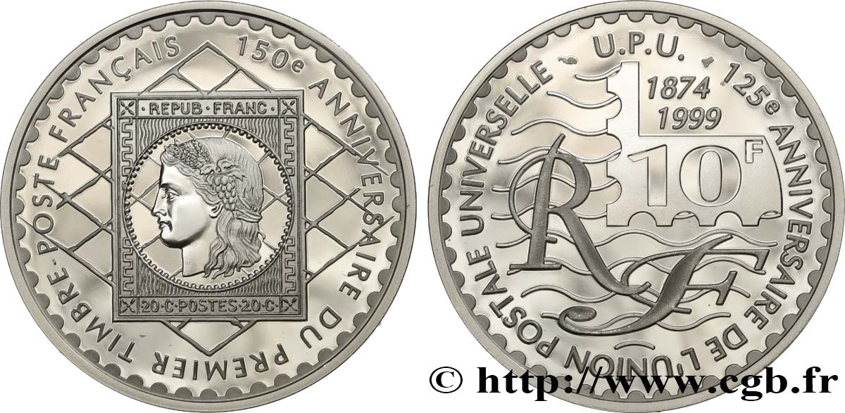 Belle Epreuve 10 francs - Cérès 1999  F.1317 1 FDC 