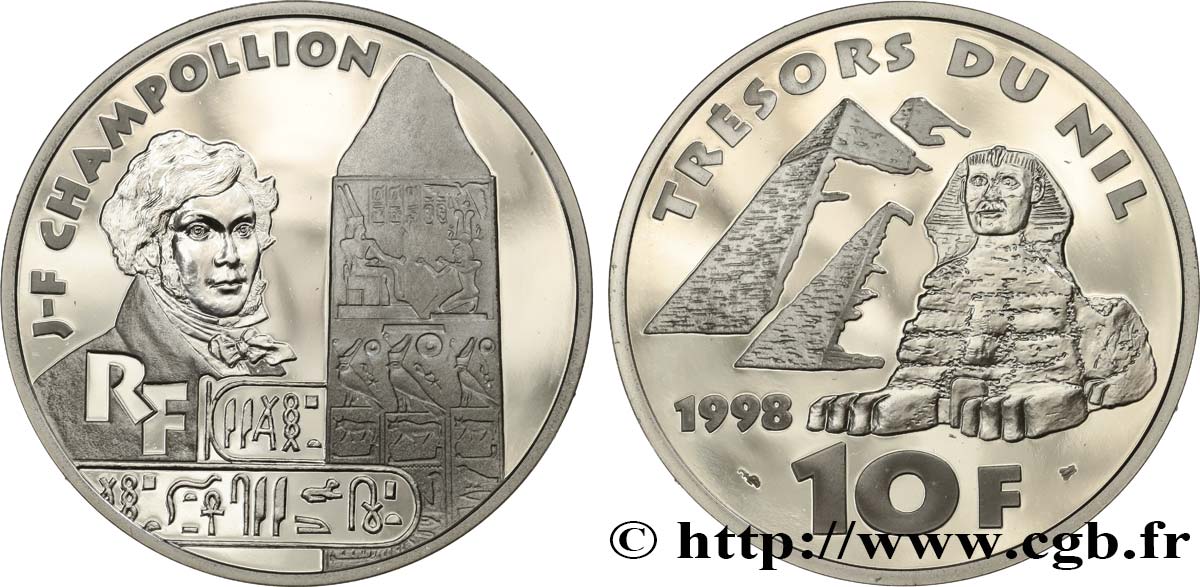 Belle Épreuve 10 Francs - Champollion 1998  F.1314 1 ST 
