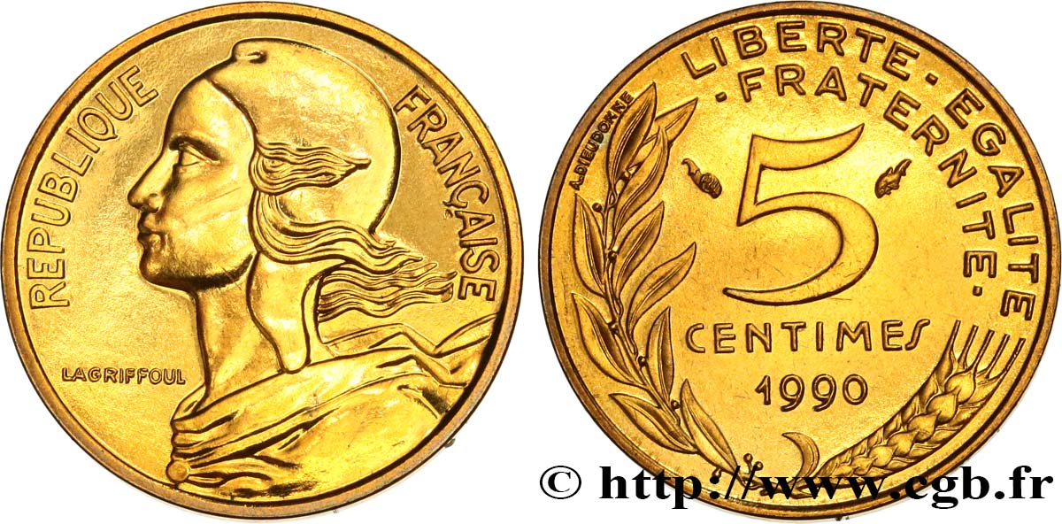 5 centimes Marianne 1990 Pessac F.125/26 FDC 