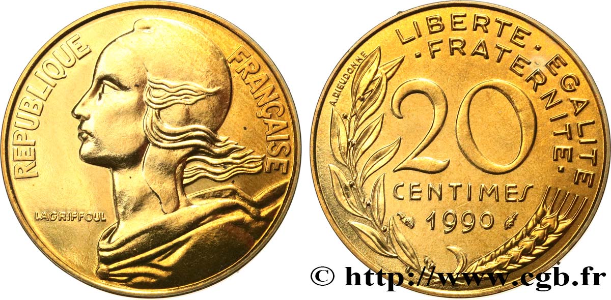 20 centimes Marianne 1990 Pessac F.156/30 ST 