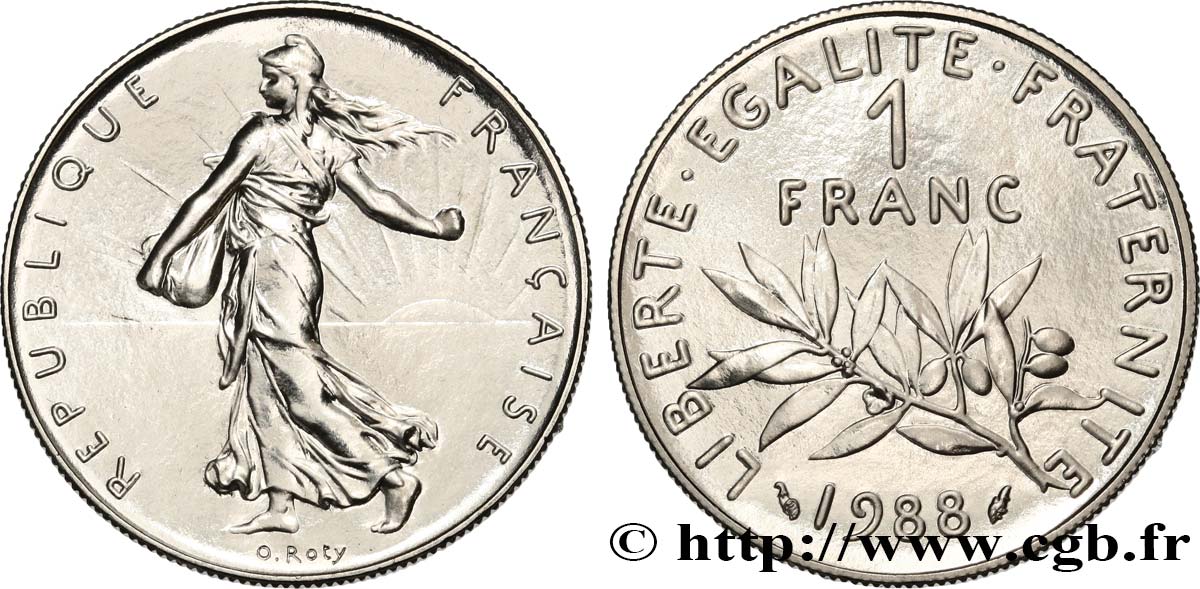 1 franc Semeuse, nickel 1988 Pessac F.226/33 ST 