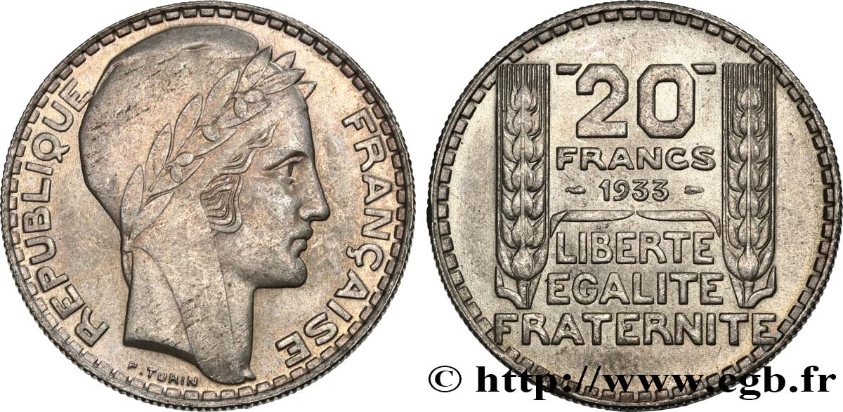 20 francs Turin 1933  F.400/5 SPL63 