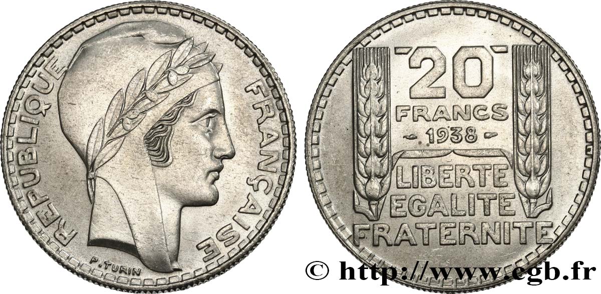 20 francs Turin 1938  F.400/9 SC64 