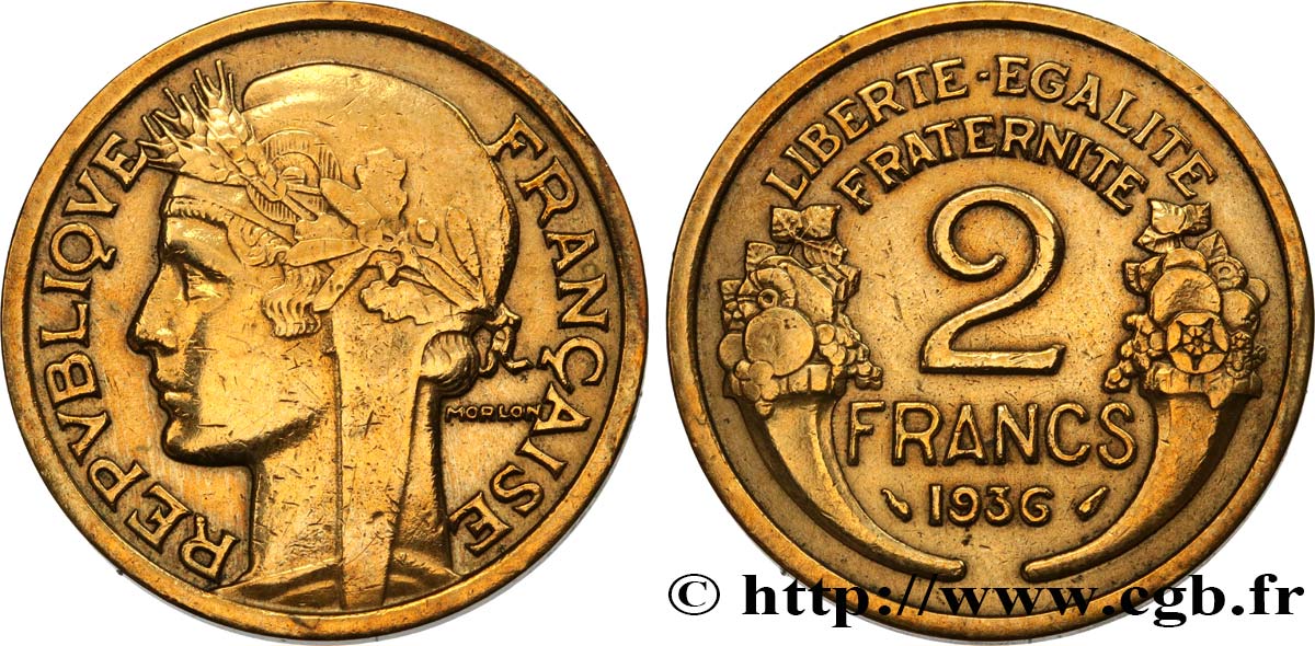 2 francs Morlon 1936  F.268/9 q.SPL 
