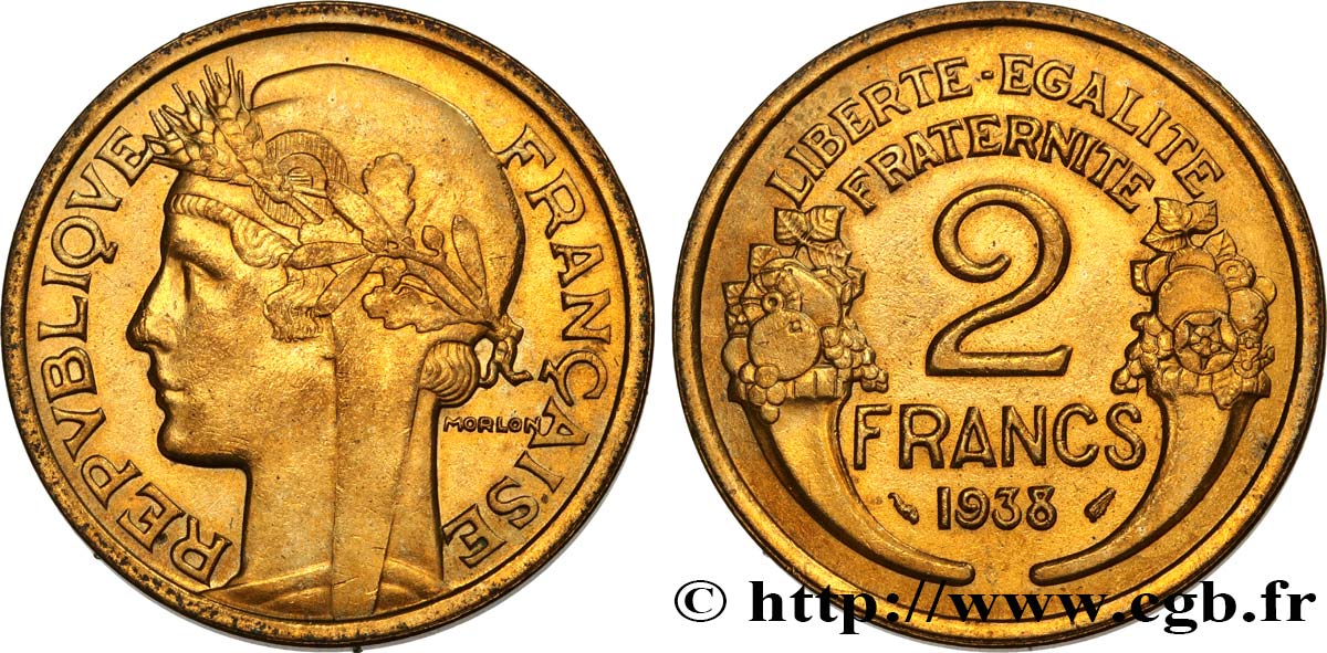 2 francs Morlon 1938  F.268/11 VZ 