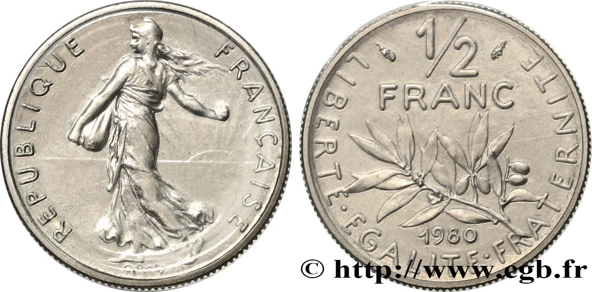 1/2 franc Semeuse 1980  F.198/19 ST 