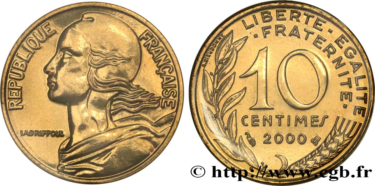 10 centimes Marianne 2000 Pessac F.144/44 MS 