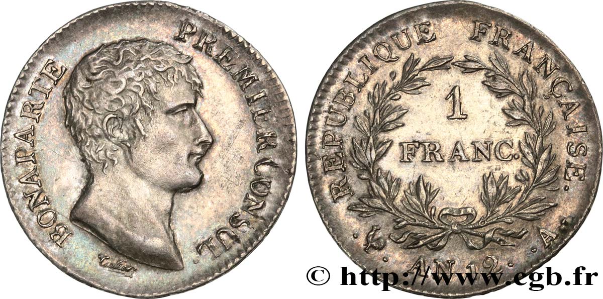 1 franc Bonaparte Premier Consul 1804 Paris F.200/8 VZ 