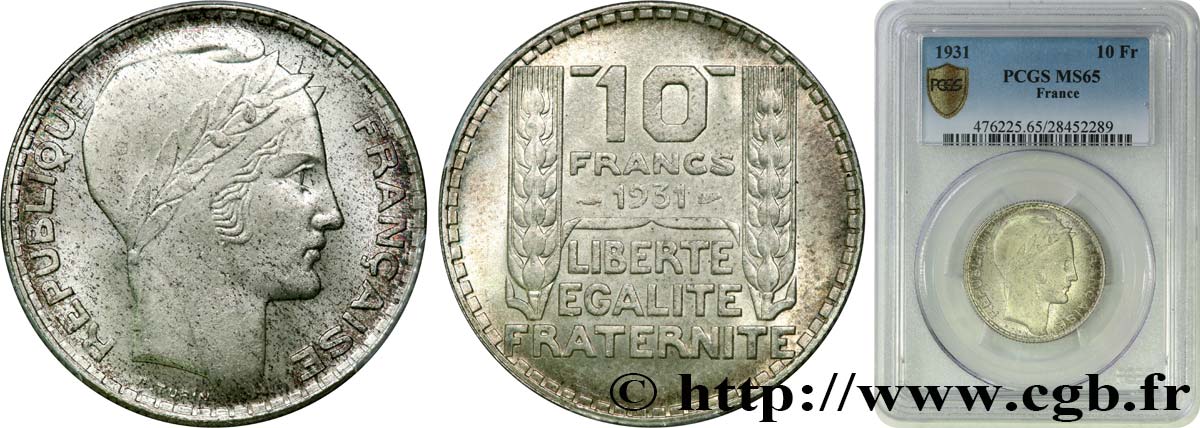 10 francs Turin 1931  F.360/4 FDC65 PCGS