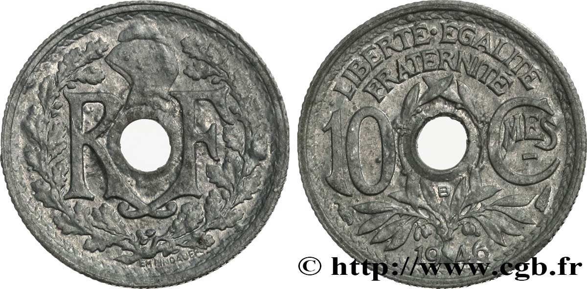 10 centimes Lindauer, petit module 1946 Beaumont-Le-Roger F.143/5 MBC53 