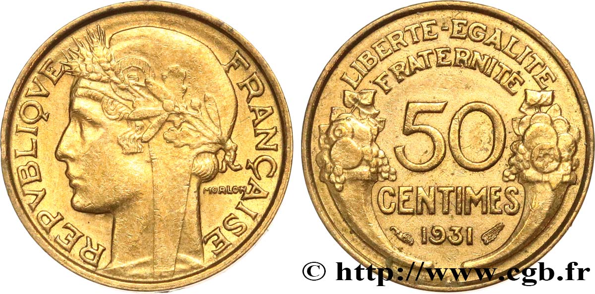 50 centimes Morlon, avec raisin sans fruit 1931  F.192/4 AU 