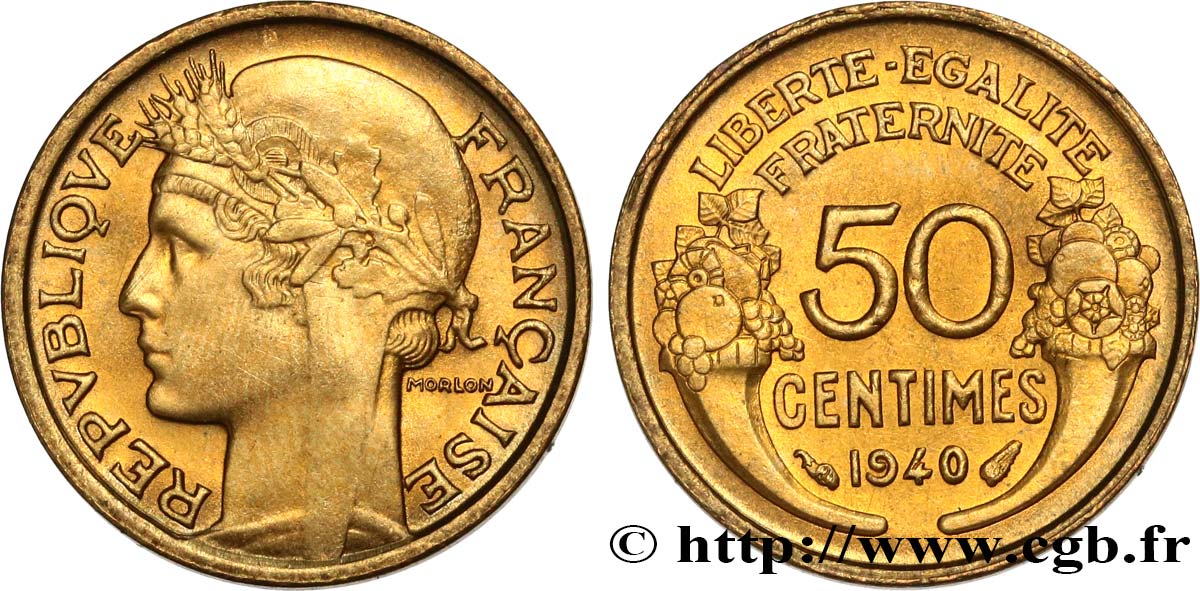 50 centimes Morlon 1940  F.192/17 SPL61 