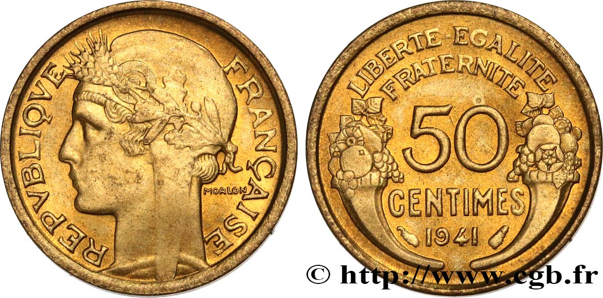 50 centimes Morlon 1941  F.192/18 MS62 