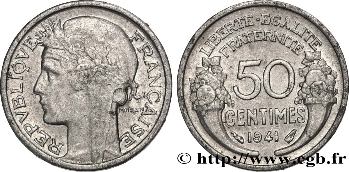 50 centimes Morlon, légère 1941  F.194/2 SS45 