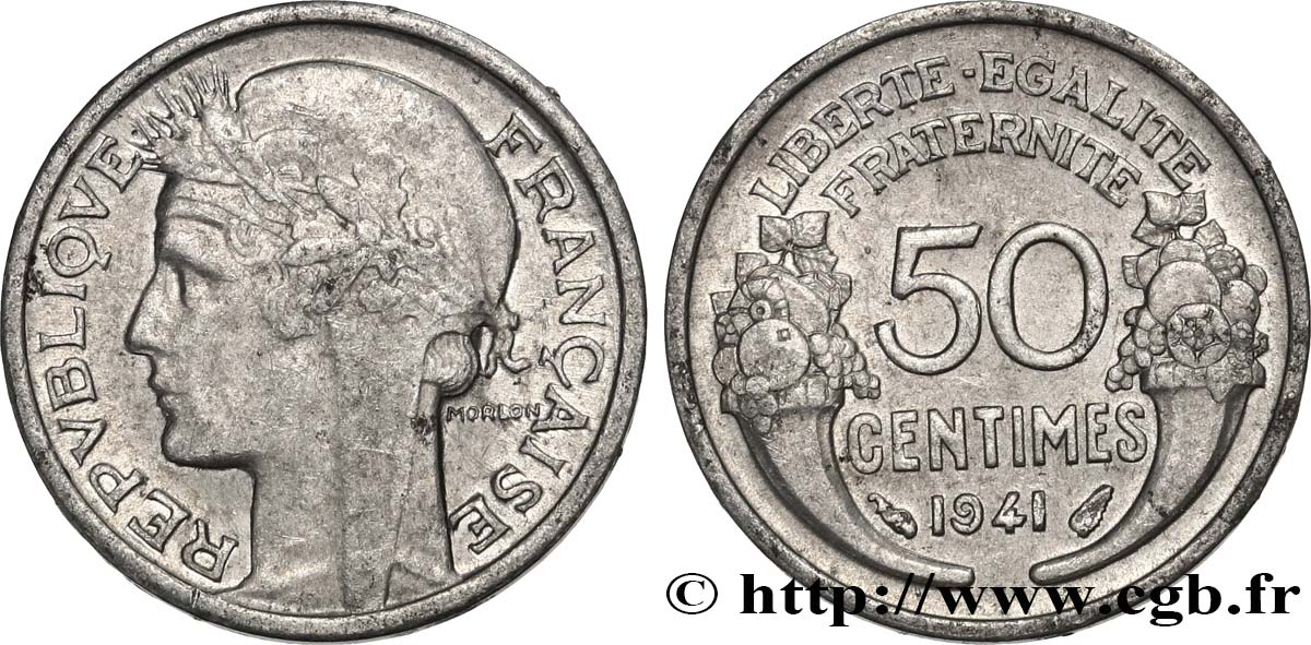 50 centimes Morlon, légère 1941  F.194/2 MBC45 