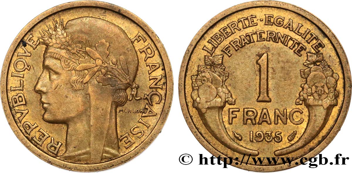 1 franc Morlon 1935 Paris F.219/6 AU50 