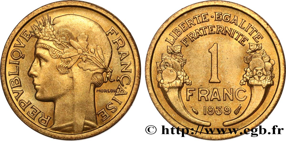 1 franc Morlon 1939 Paris F.219/10 MS65 