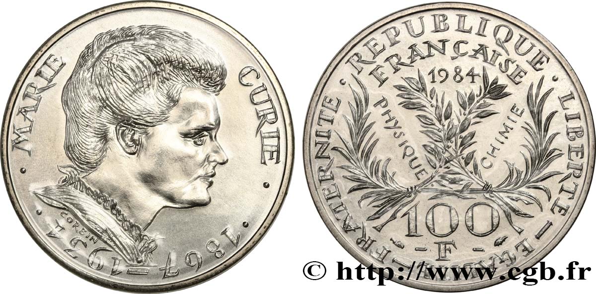 100 francs Marie Curie 1984  F.452/2 FDC 