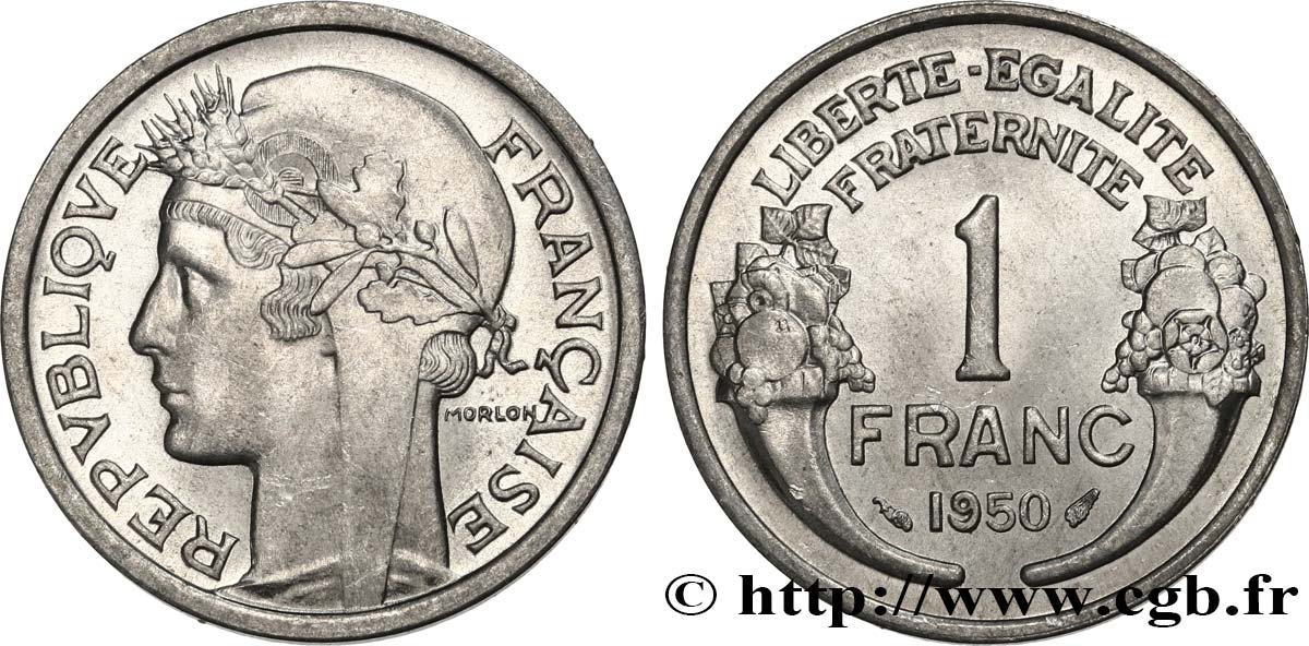 1 franc Morlon, légère 1950  F.221/17 SUP62 