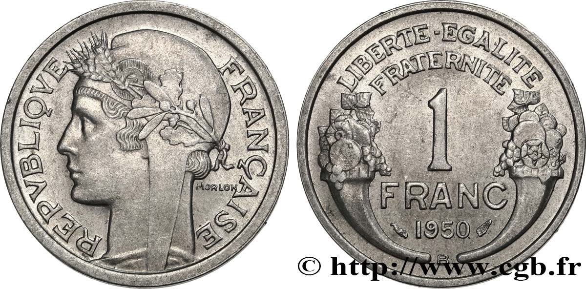 1 franc Morlon, légère 1950 Beaumont-Le-Roger F.221/18 VZ60 