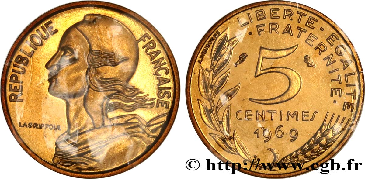 5 centimes Marianne 1969 Paris F.125/5 MS 