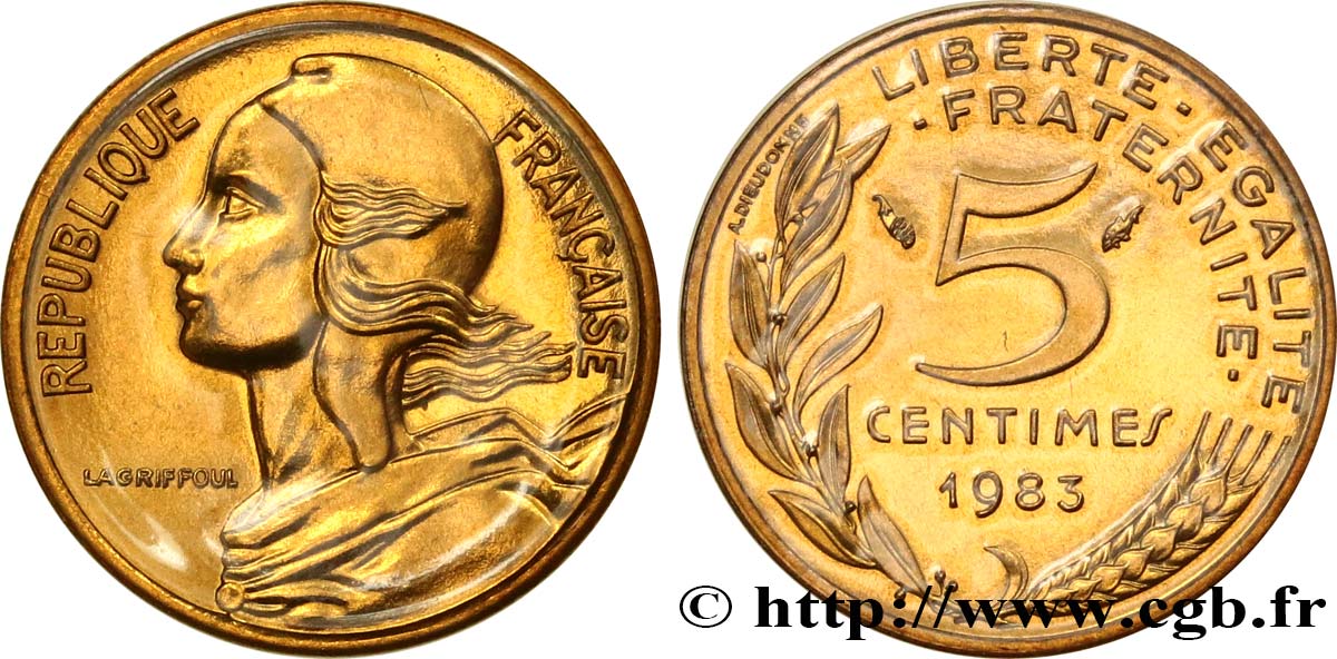 5 centimes Marianne 1983 Pessac F.125/19 MS 