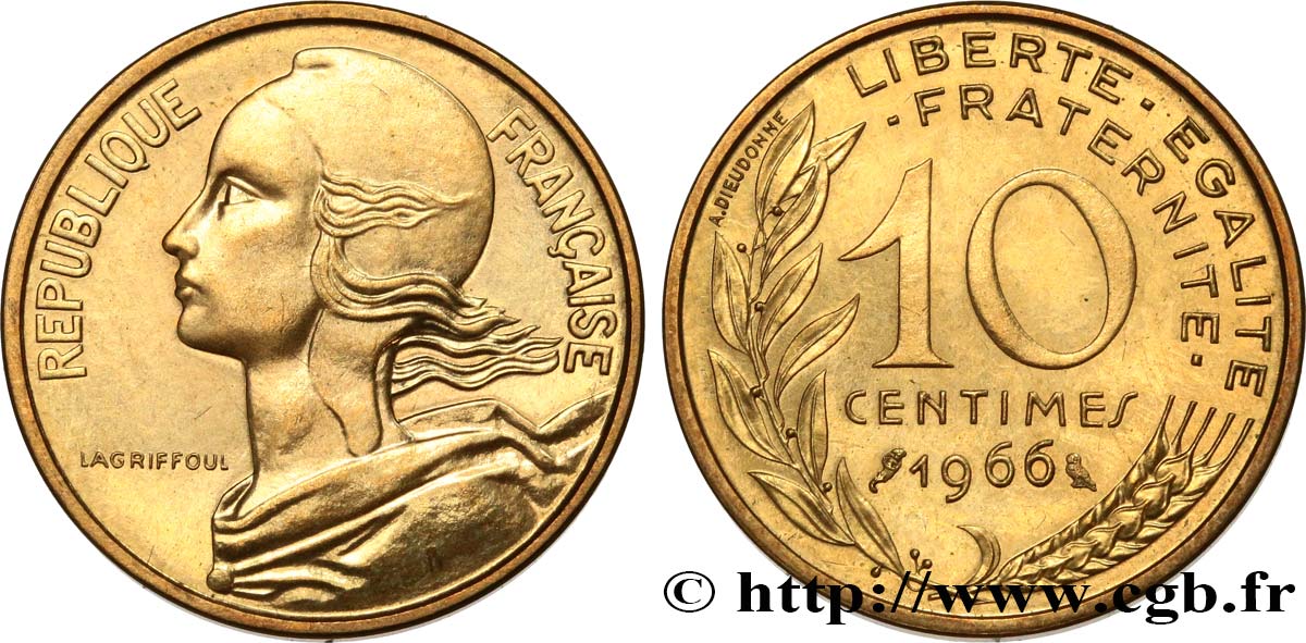 10 centimes Marianne 1966 Paris F.144/6 SC63 