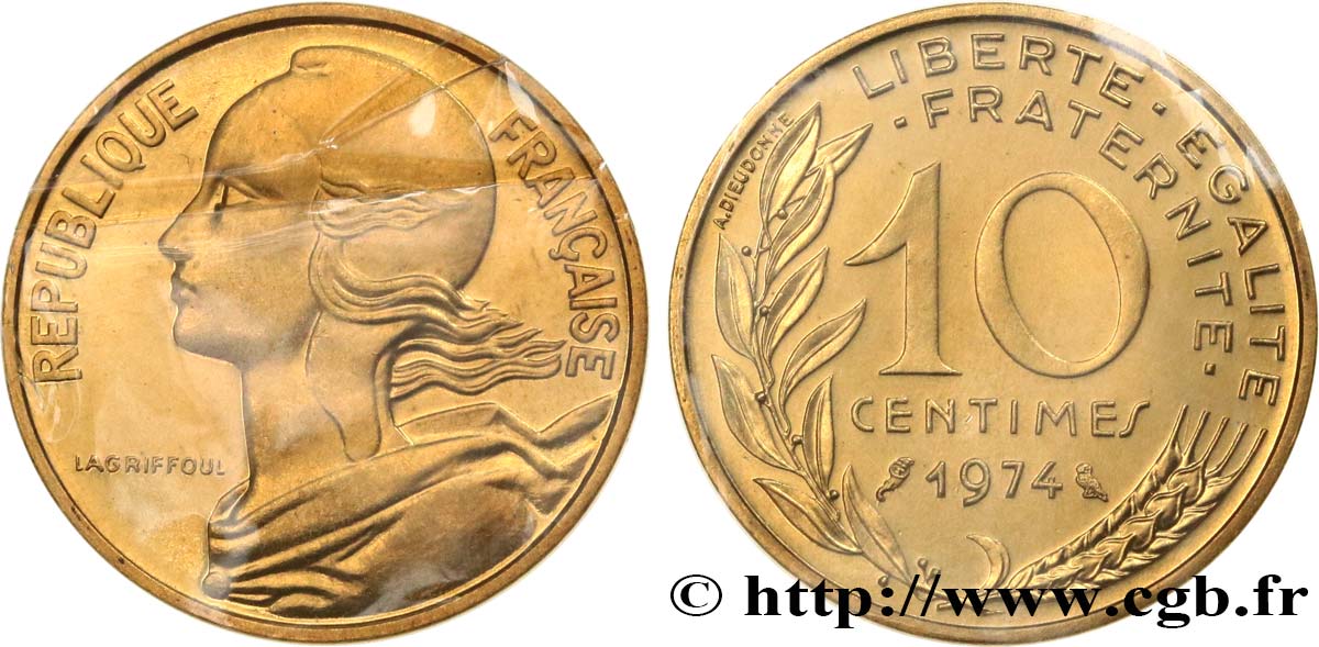 10 centimes Marianne 1974 Pessac F.144/14 MS 