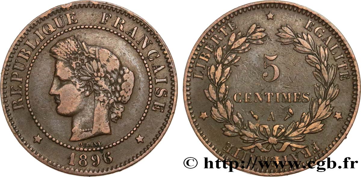 5 centimes Cérès 1896 Paris F.118/38 BC15 