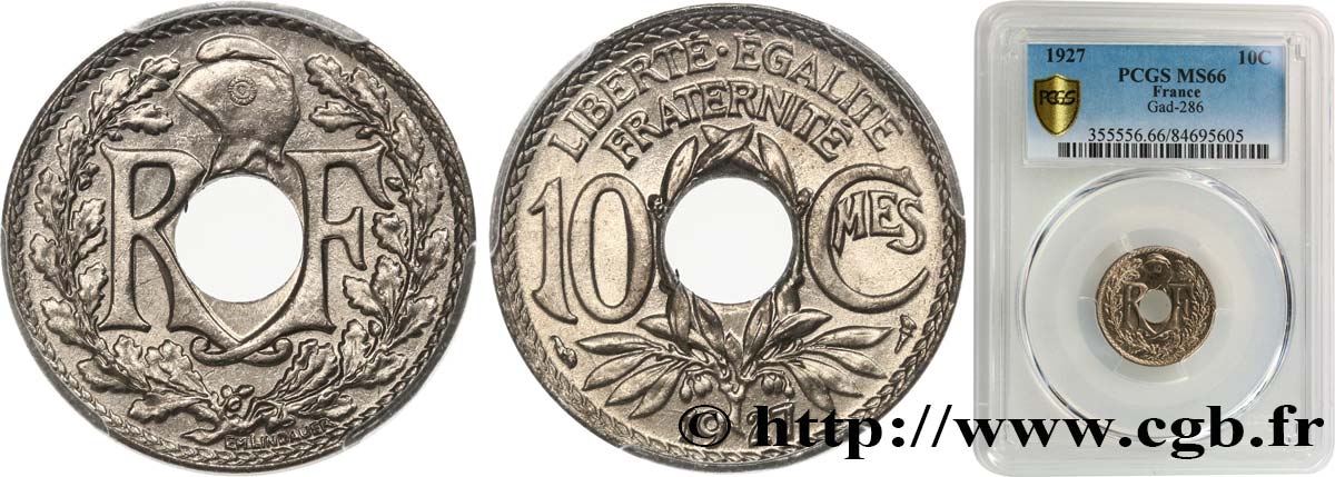 10 centimes Lindauer 1927  F.138/14 MS66 PCGS