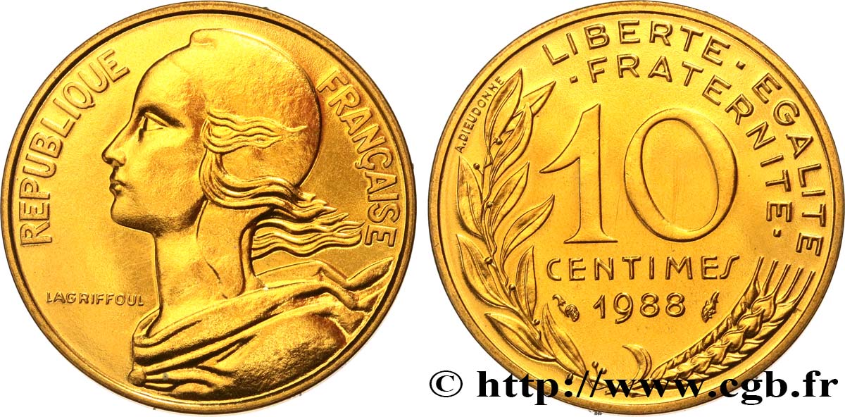 10 centimes Marianne 1988 Pessac F.144/28 FDC 